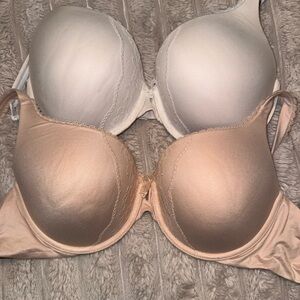 Victoria's Secret White and Tan Bras 4 bras